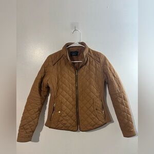 Love Tree Brown Quilted Puffer Jacket